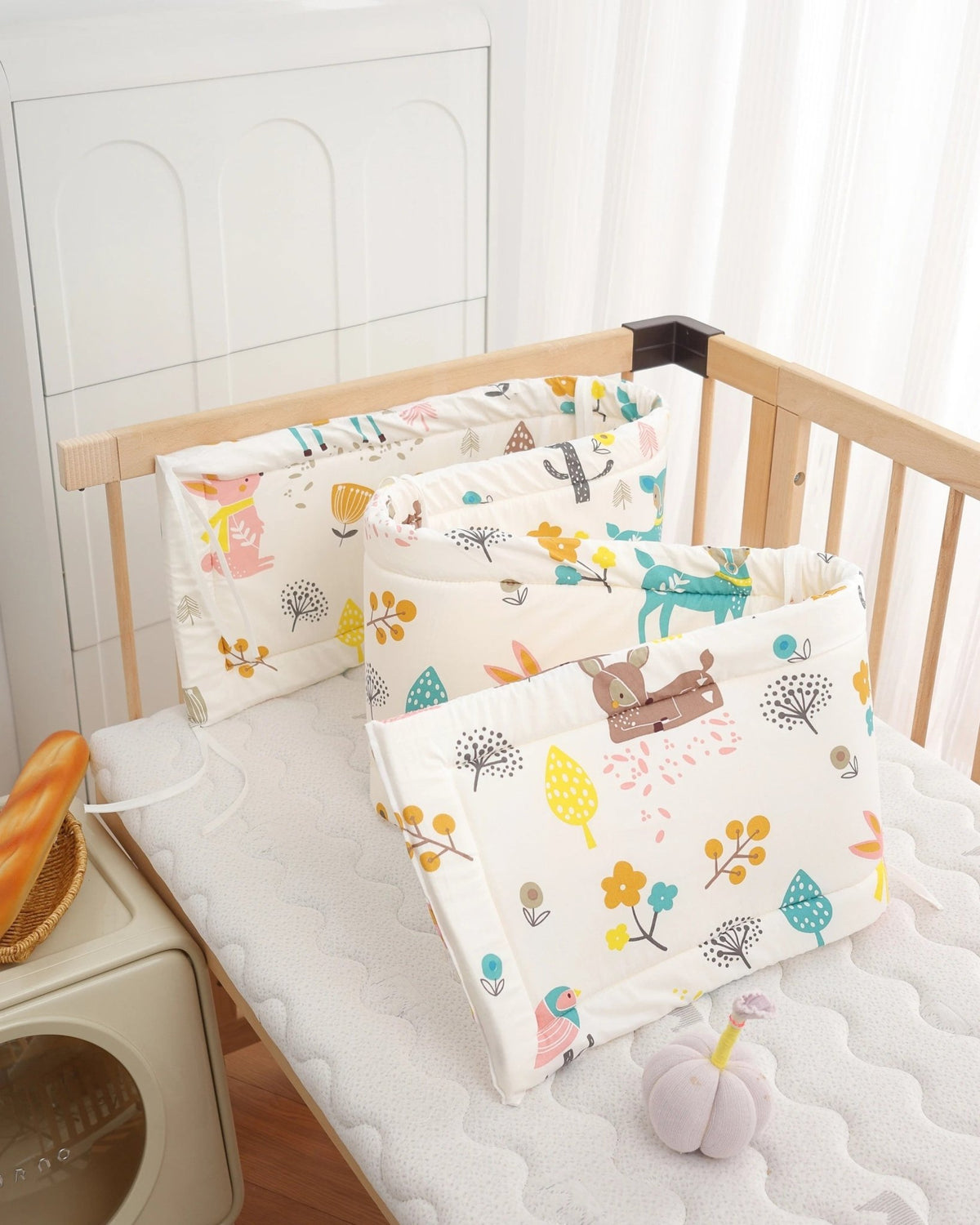 tour de lit bebe monobloc naturel