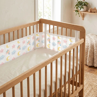 tour de lit bébé respirant fille licorne