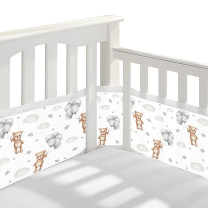 tour de lit bébé respirant oursons maille 3D