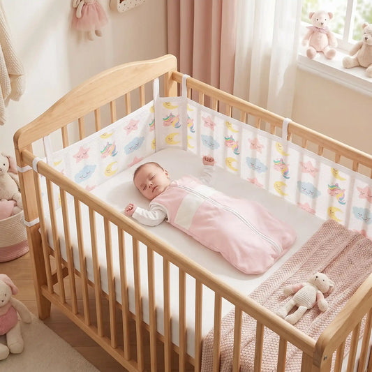 tour de lit bébé respirant pour fille licorne