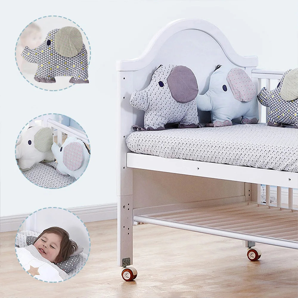 tour de lit en forme d'éléphant dans lit bébé