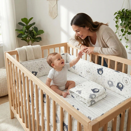 tour de lit ourson coton