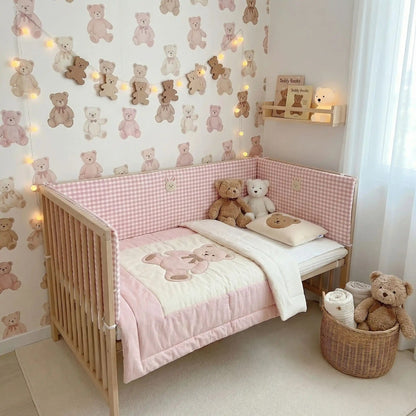 tour de lit ourson pour fillette pour decorer chambre