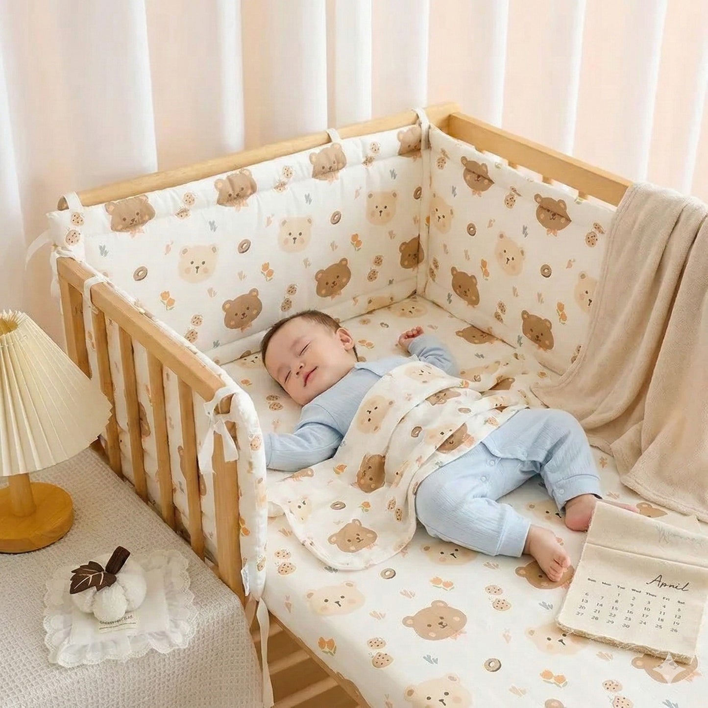 tour de lit ourson respirant oton