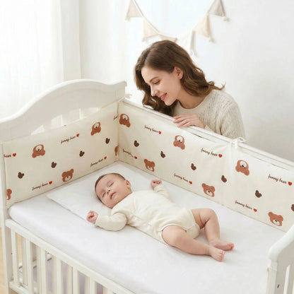 tour de lit ourson teddy bear beige