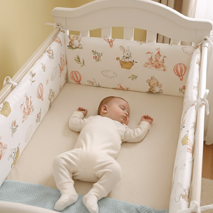 tour de lit poetique pour chambre de bebe avec lapin