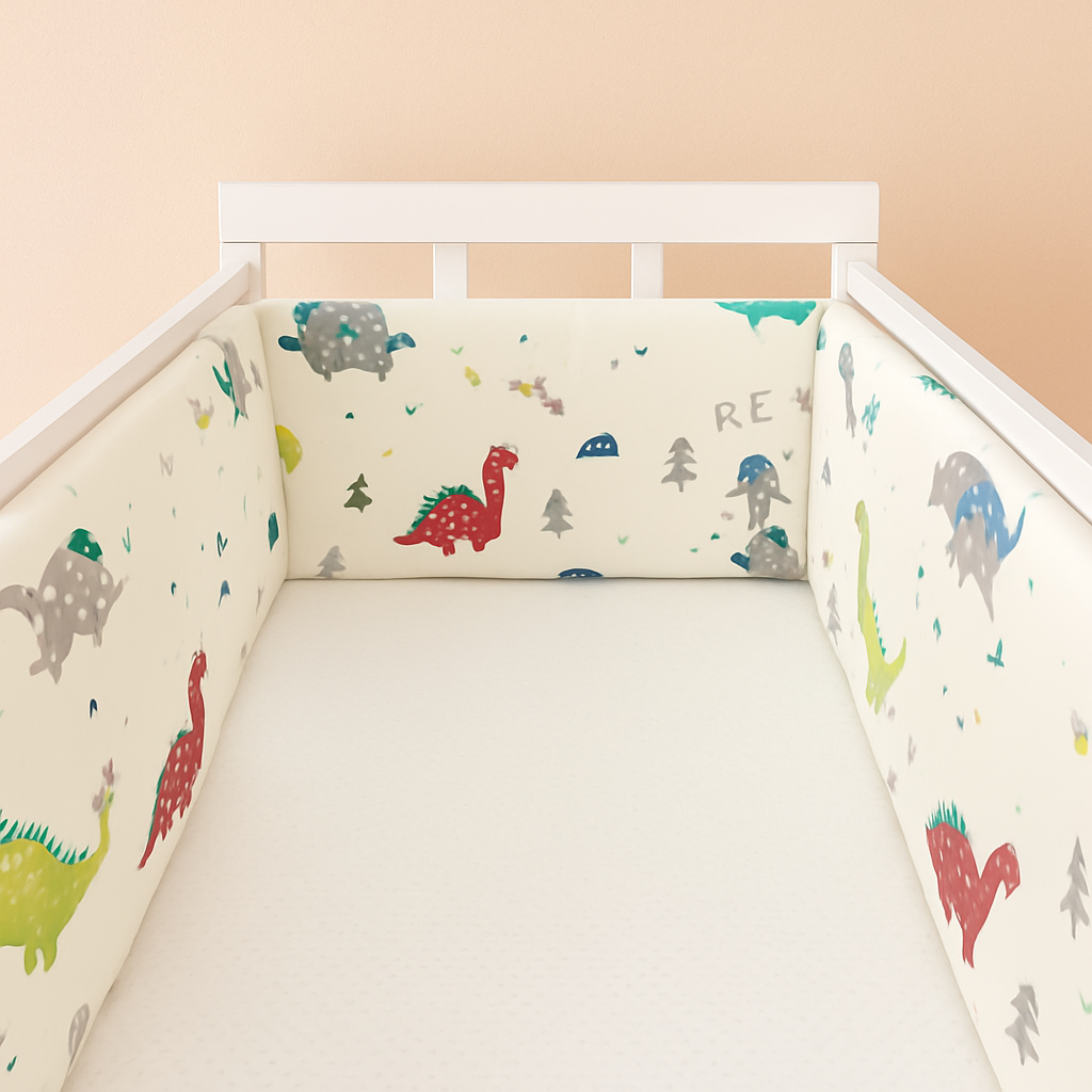 tour de lit respirant les dinosaures