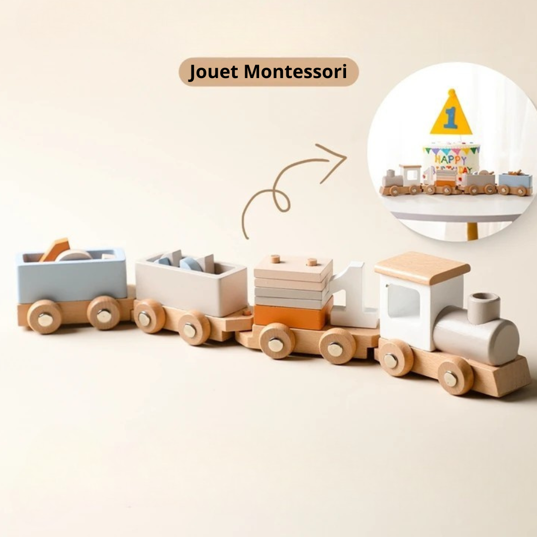 train en bois montessori