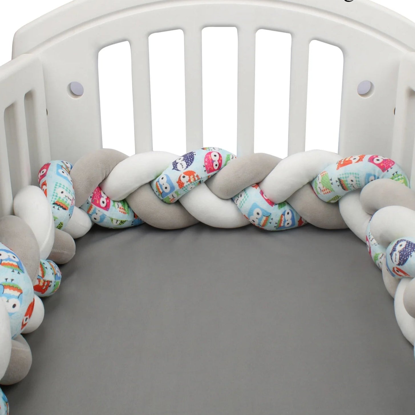 tresse de lit 3 brins 300 cm grise