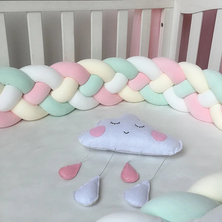 tresse de lit 220 cm 4 brins pastel