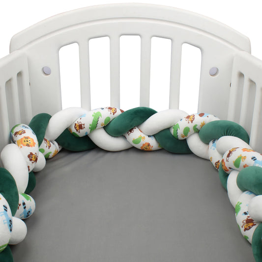 tresse de lit 400 cm vert avec motifs animaux