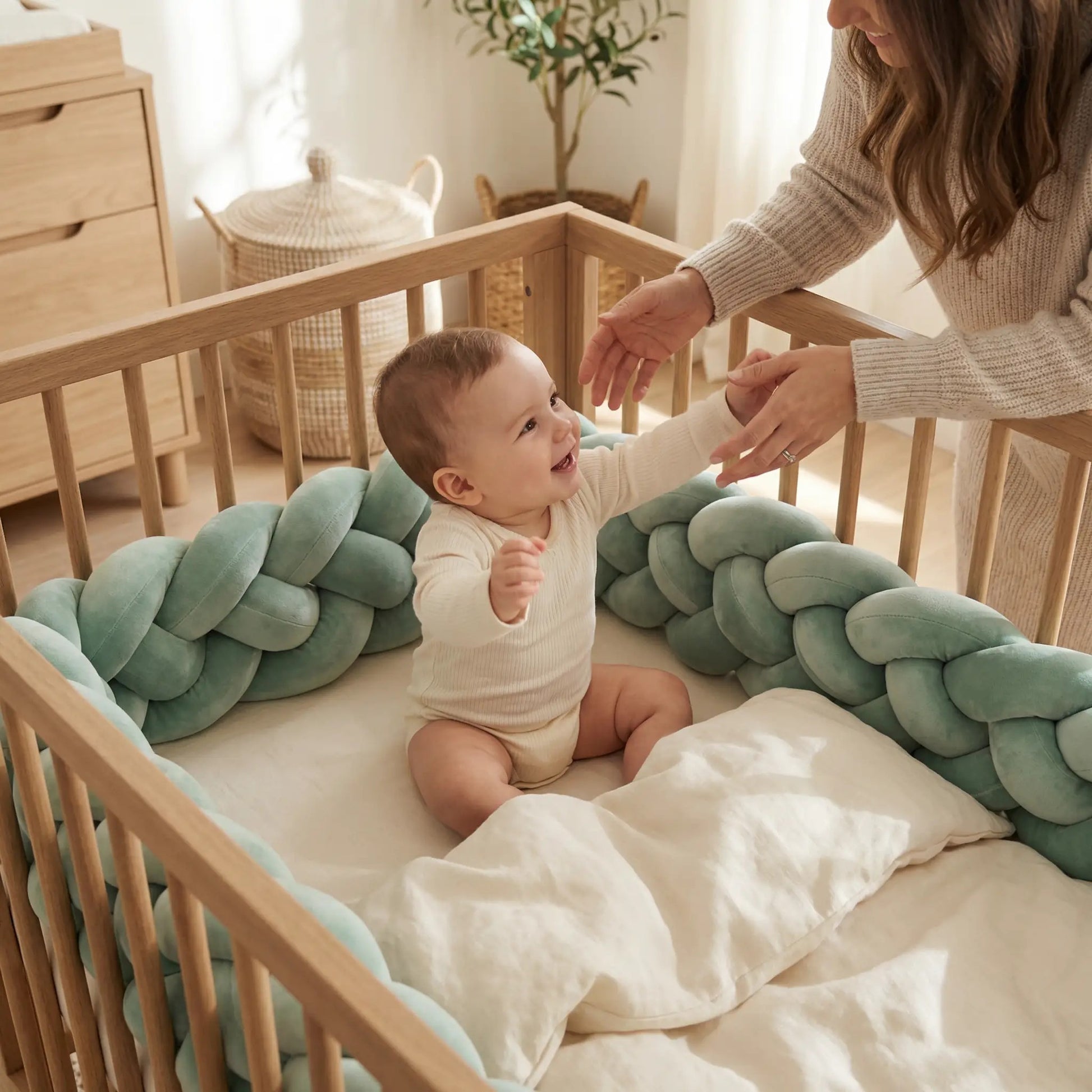 tresse de lit bebe 3m vert