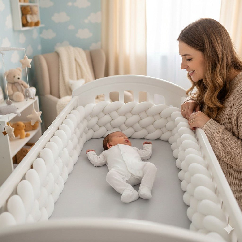 tresse de lit bebe blanche deco naturelle
