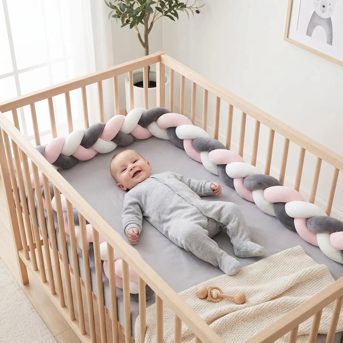 tresse de lit bébé pour tour de lit complet