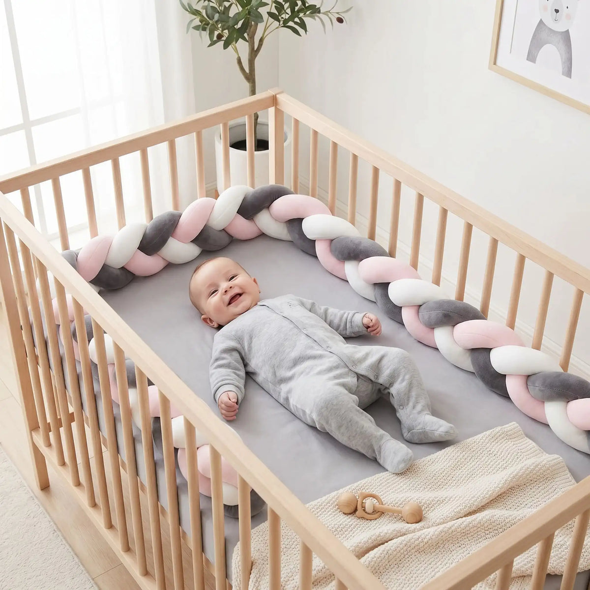 tresse de lit bébé pour tour de lit complet