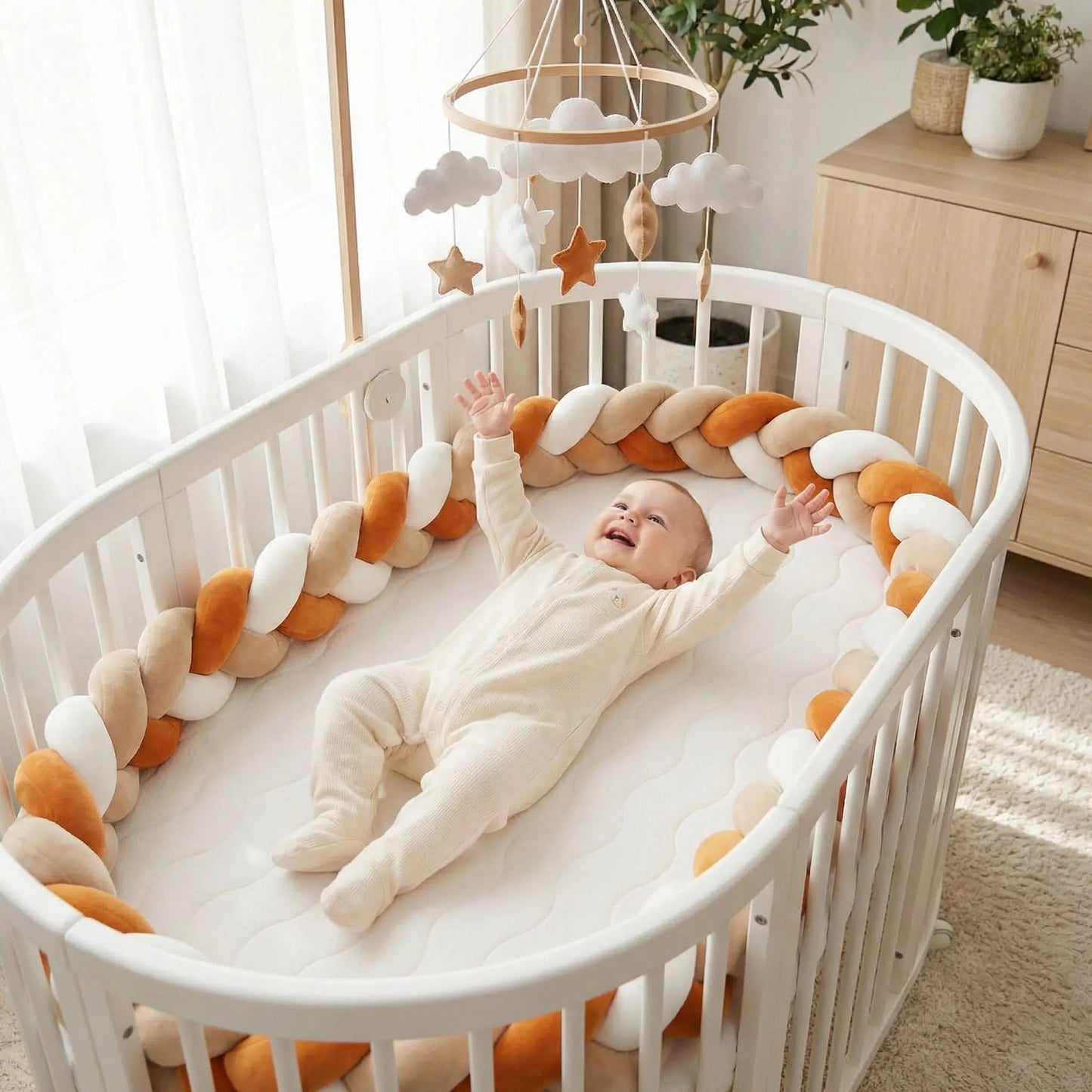 tresse de lit bebe terracotta 4m