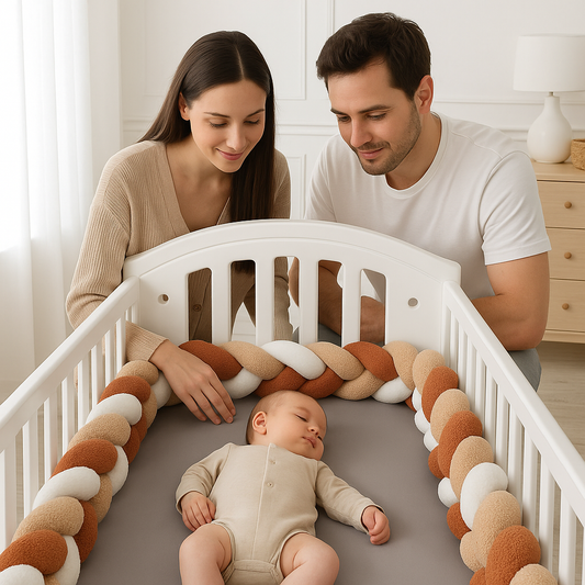 tresse de lit bebe terracotta coton