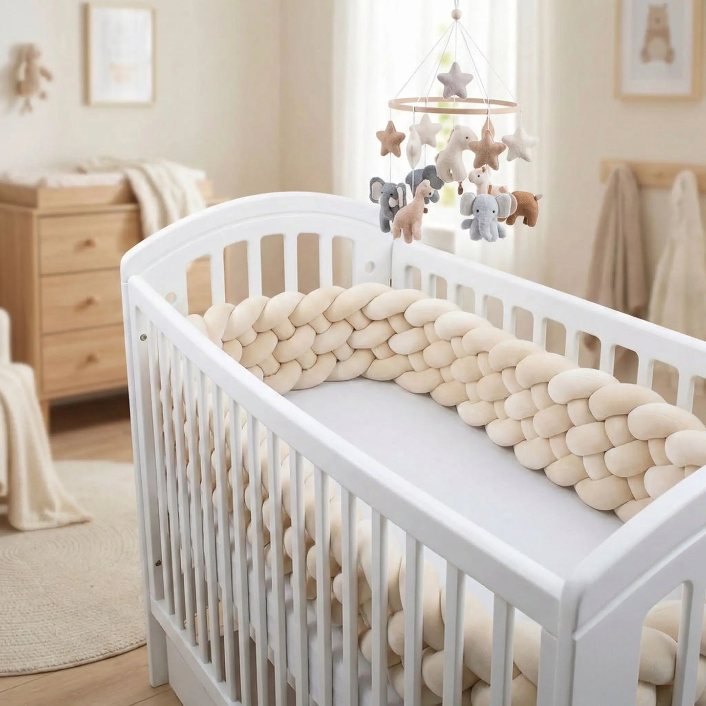 tresse de lit beige 4m