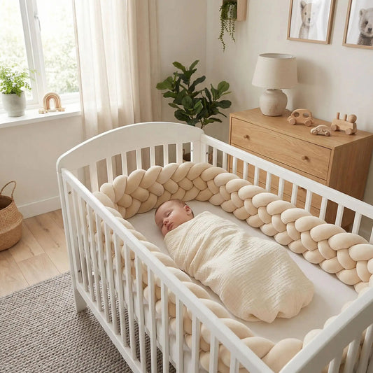 tresse de lit beige clair 6 brins