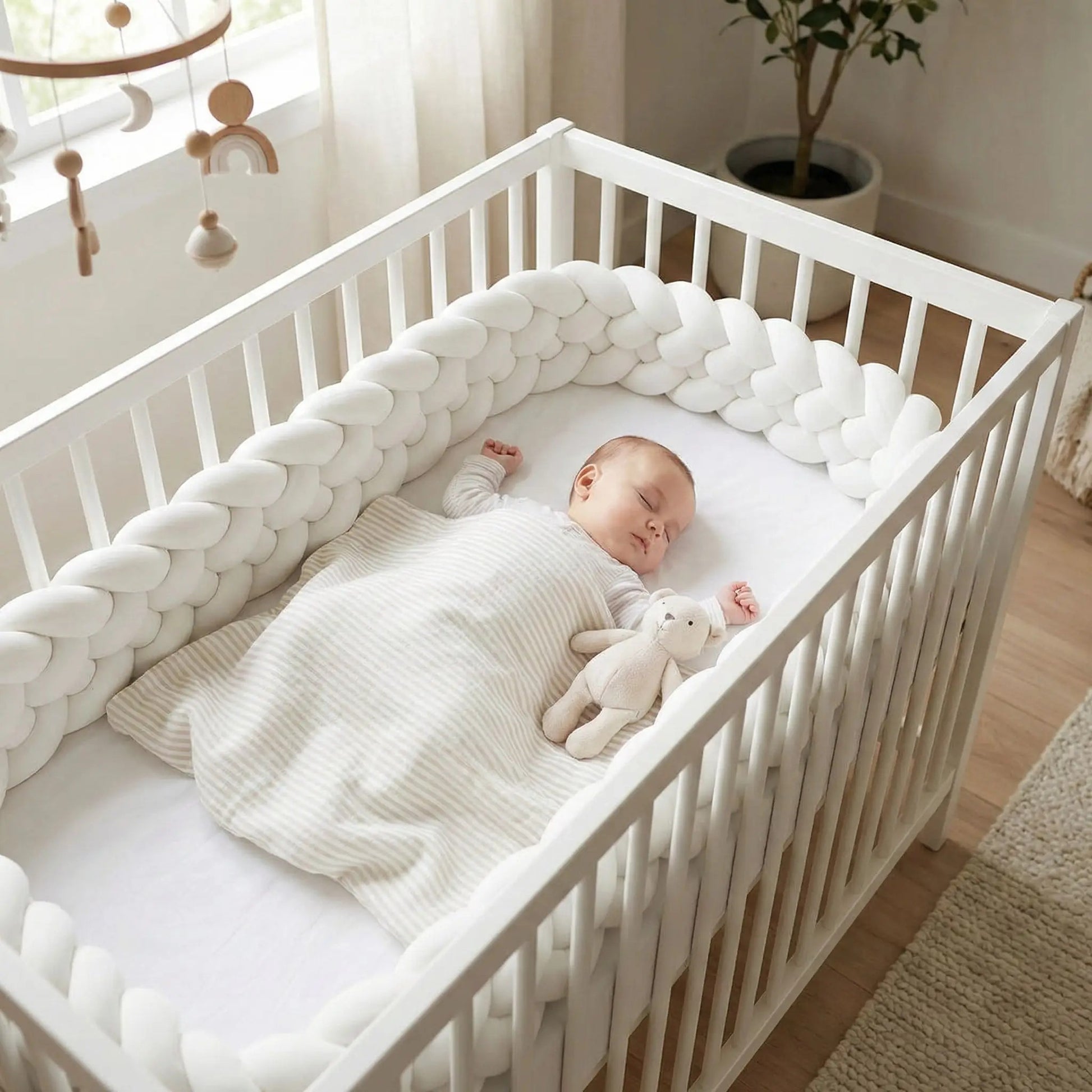 tresse de lit blanche 3m