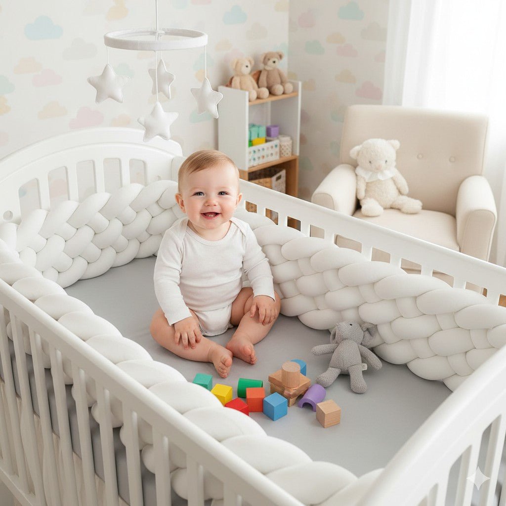 tresse de lit blanche 5 brins decoration chambre