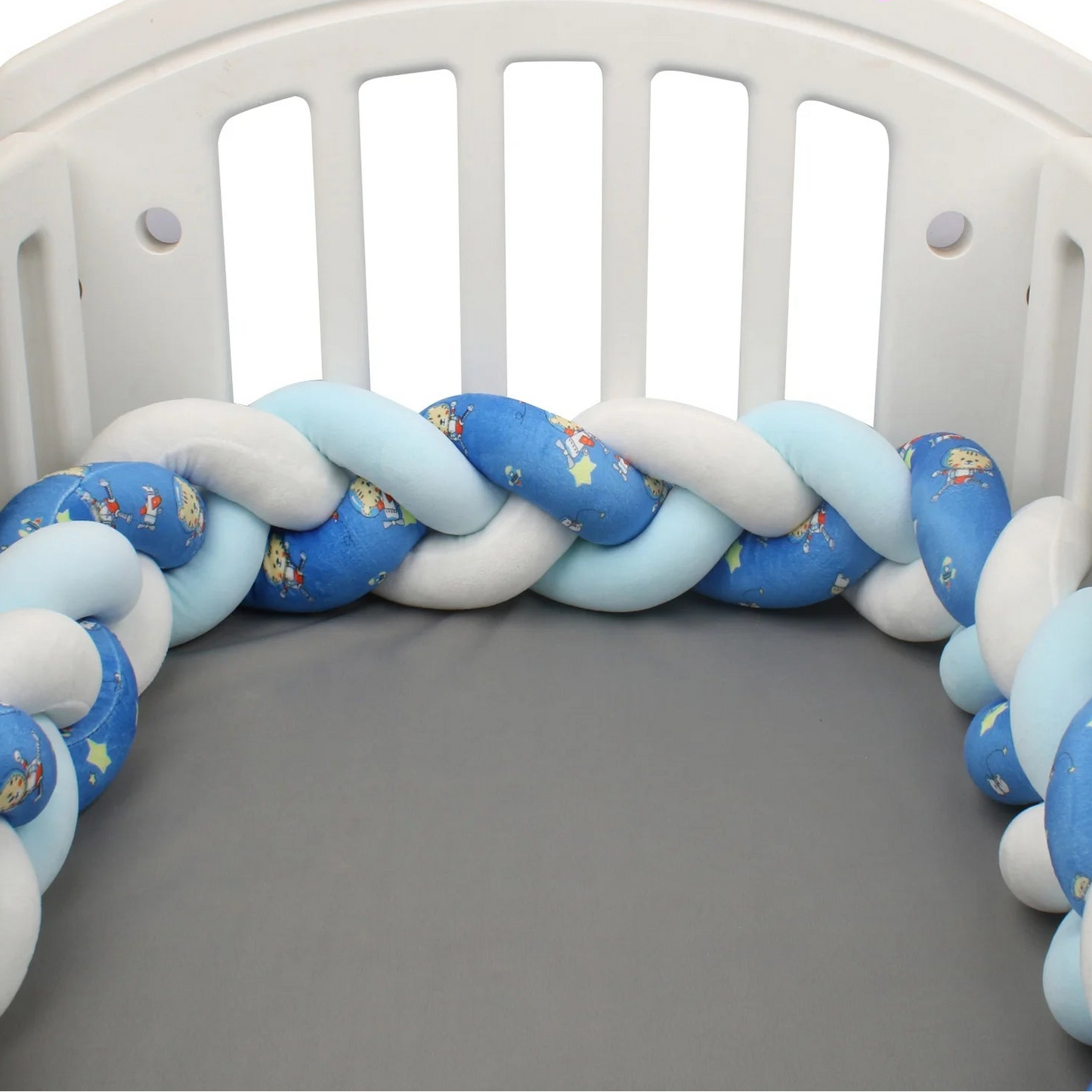 tresse de lit garçon bleue 2 mètres