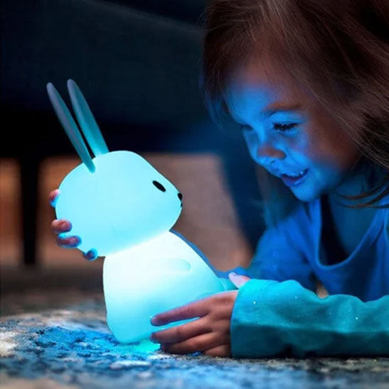 veilleuse bebe lapin bleu