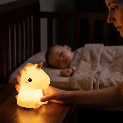 Veilleuse bébé licorne silicone
