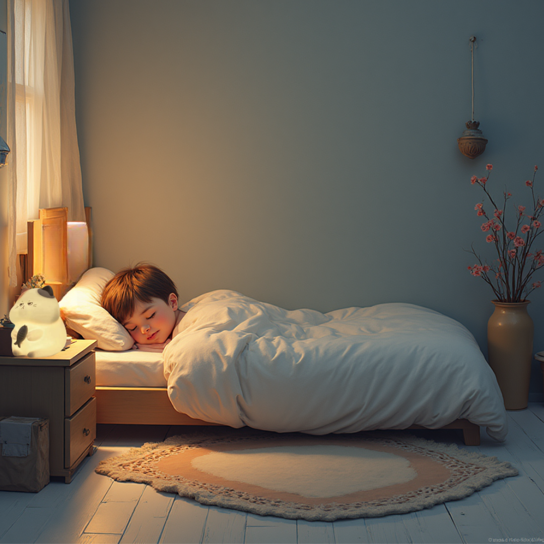 veilleuse chat tactile