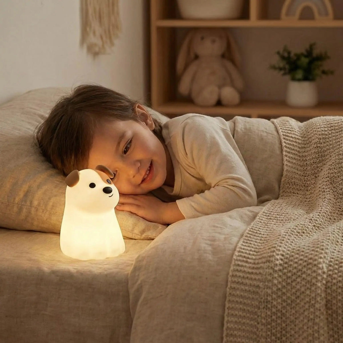 veilleuse chien pour objet de transition