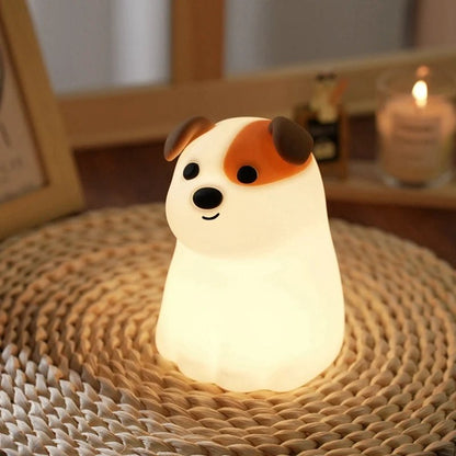 veilleuse chien souple en silicone pour aider bebe a s endormir
