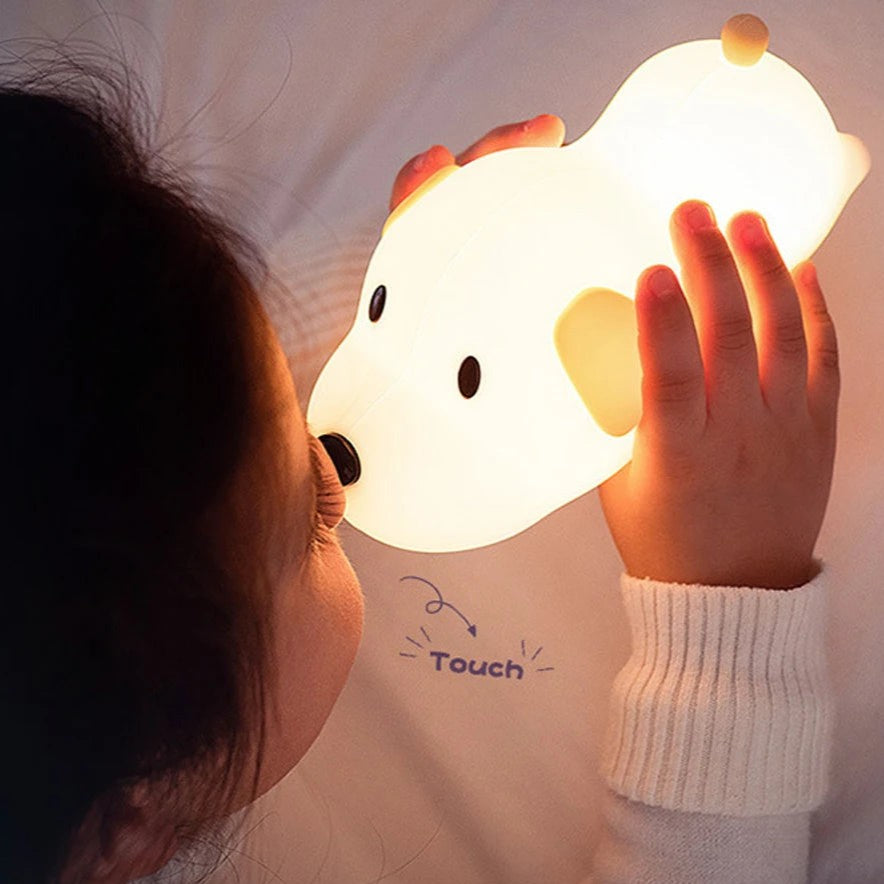veilleuse chiot silicone 