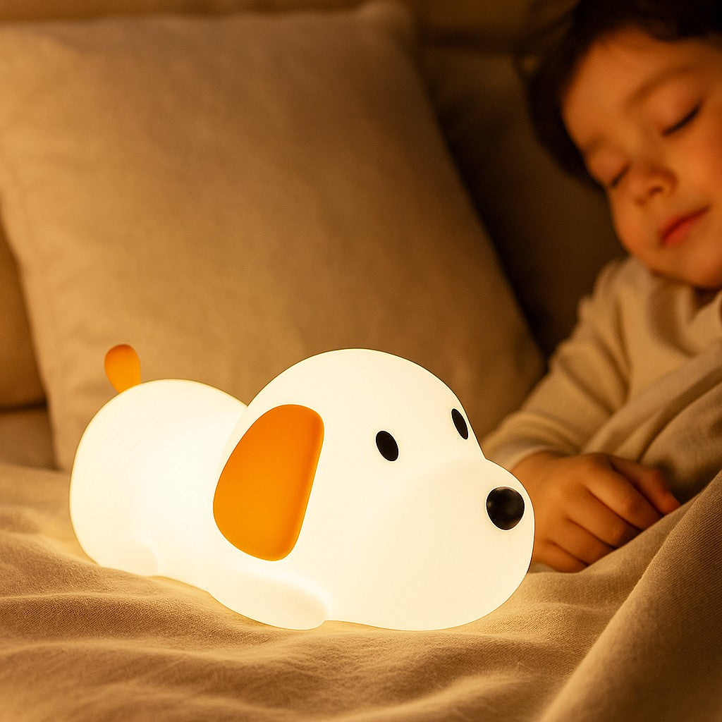 veilleuse chiot silicone