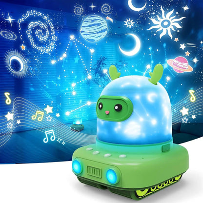 veilleuse musicale robot vert