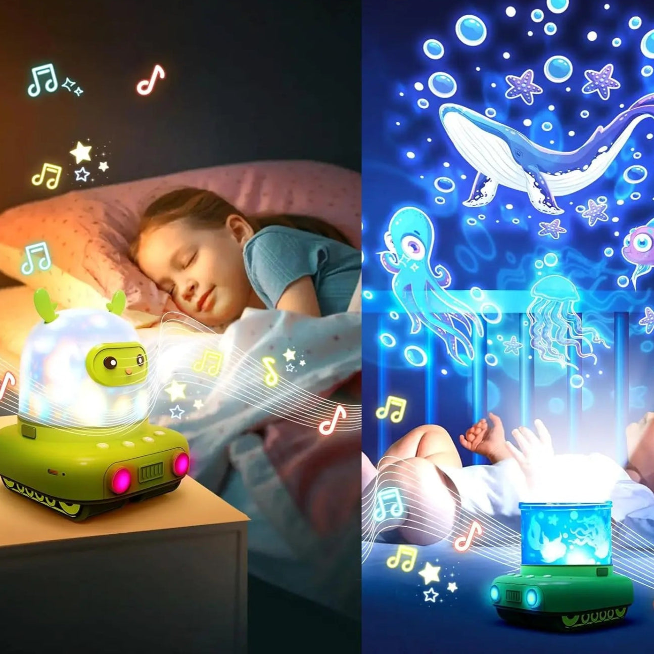 veilleuse musicale robot