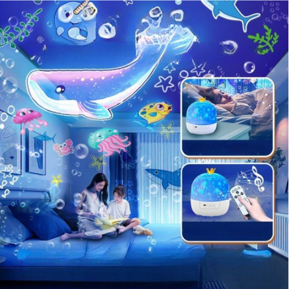 VEILLEUSE MUSICALE BÉBÉ | Projecteur couronnes d'étoiles™