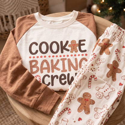 Pyjama de Noël Famille Assorti – Bonhomme Pain d'Épices